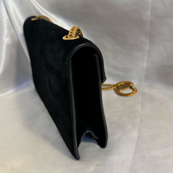 Saint Laurent Black Suede and Leather Betty Shoulder Bag - Picture 3 of 13